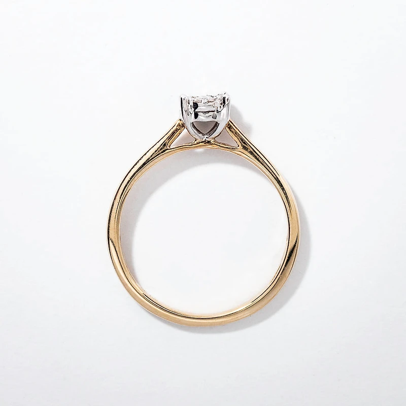 Diamond Promise Ring 10K Yellow and White Gold (0.05 ct tw)