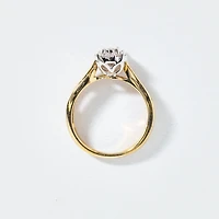 10K Yellow and White Gold Crossover Diamond Engagement Ring (0.30 ct t
