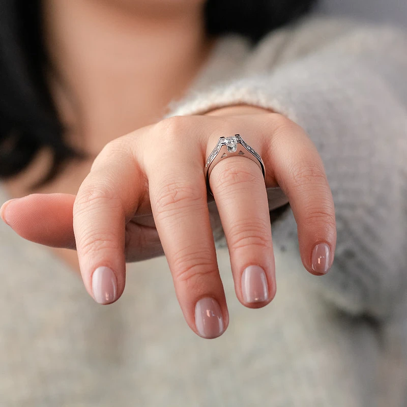 Diamond Engagement Ring 14K White Gold (1.00 ct tw)