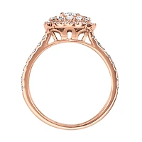 14K Rose Gold Double Halo Diamond Engagement Ring (1.00 ct tw)