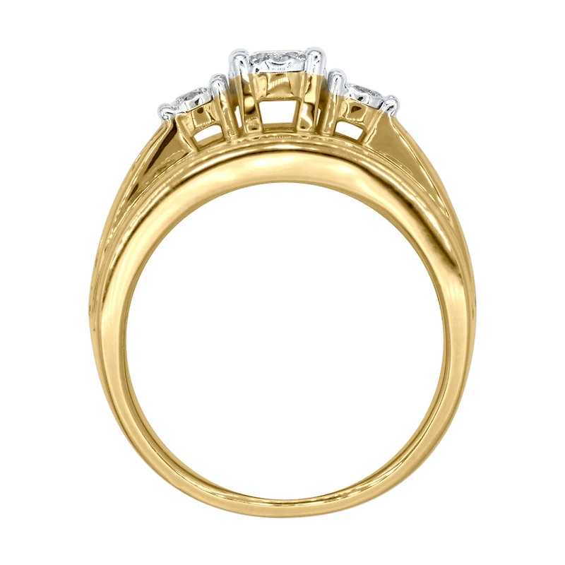 Diamond Dinner Ring 10K Yellow Gold (2.00 ct tw)