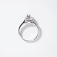 Oval Cut Diamond Engagement Ring 10K White Gold (0.50 ct tw)