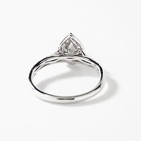 Pear Shaped Diamond Engagement Ring 10K White Gold (0.50 ct tw)