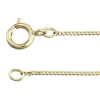 10K Yellow Gold 1.00mm Curb Chain (16")