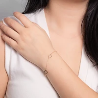 Flower Bracelet in 10K Yellow Gold