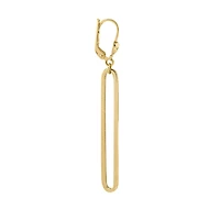 Paperclip Drop Earrings in 10K Yellow Gold