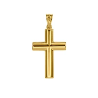 Diamond Cut Cross Pendant in 10K Yellow Gold