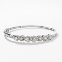 Diamond Bangle Bracelet in 10K White Gold (2.56ct tw)
