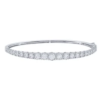 Diamond Bangle in 10K White Gold (1.50 ct tw)