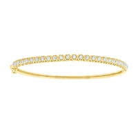 Hinged Diamond Bangle in 10K Yellow Gold (1.00 ct tw)