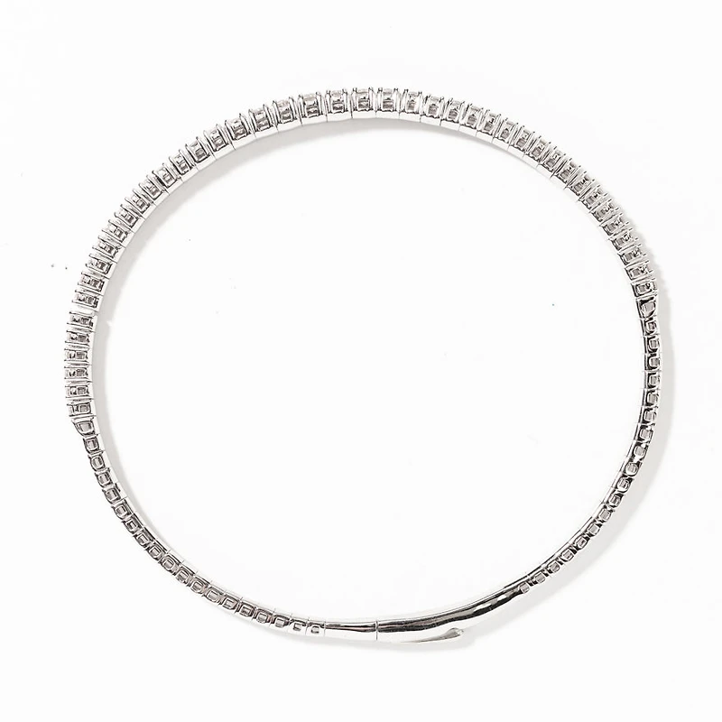 Flexible Diamond Bangle in 10K White Gold (1.50 ct tw)