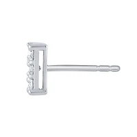 Square Diamond Cluster Stud Earrings in 10K White Gold (0.67 ct tw)