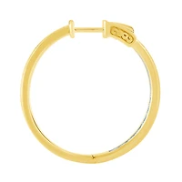 Diamond Hoop Earrings in 10K Yellow and White Gold (0.40 ct tw)