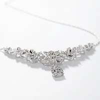 Pear Drop Diamond Necklace in 10K White Gold (2.00 ct tw)