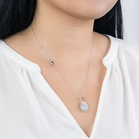 - Elise - Pear Shaped Diamond Cluster Pendant In 10K White Gold (0.50