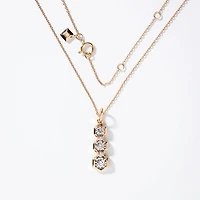 Vertical Diamond Pendant in 10K Yellow and White Gold (0.40 ct tw)