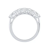 Claw Set Diamond Anniversary Ring 14K White Gold ( ct tw