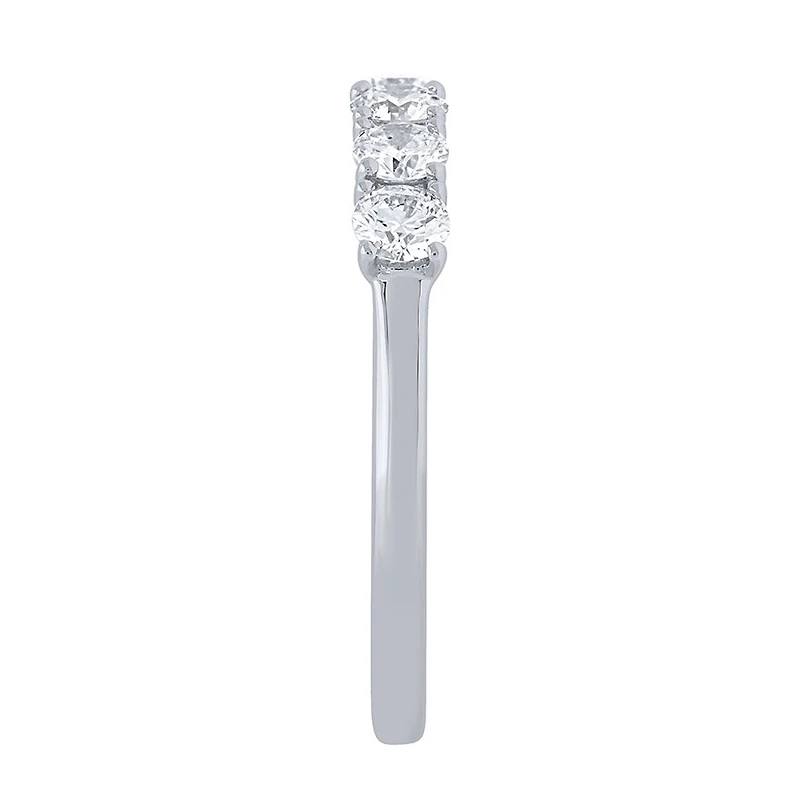 Claw Set Diamond Anniversary Ring 14K White Gold ( ct tw