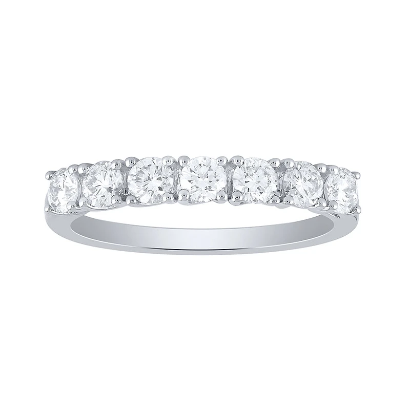 Claw Set Diamond Anniversary Ring 14K White Gold (0.75 ct tw)