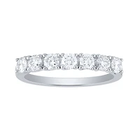 Claw Set Diamond Anniversary Ring 14K White Gold (0.75 ct tw)