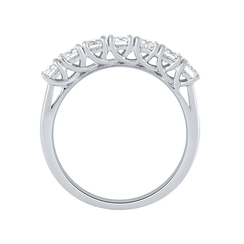 Claw Set Diamond Anniversary Ring 14K White Gold (0.75 ct tw)