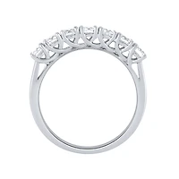 Claw Set Diamond Anniversary Ring 14K White Gold (0.75 ct tw)