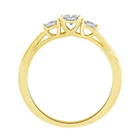 Three Stone Diamond Ring 10K Yellow Gold (0.20ct tw)