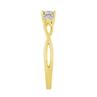 Three Stone Diamond Ring 10K Yellow Gold (0.20ct tw)