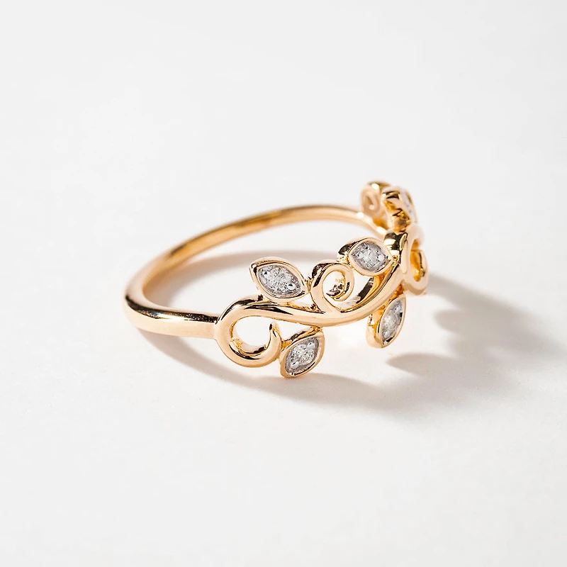 Vine Ring 10K Yellow Gold (0.10 ct tw)