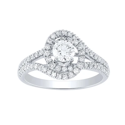 Diamond Engagement Ring 14K White Gold (1.00 ct tw)
