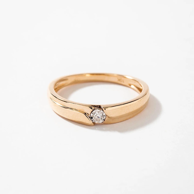 Ladies Diamond Wedding Band 10K Yellow Gold (0.03 ct tw)