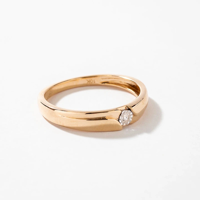 Ladies Diamond Wedding Band 10K Yellow Gold (0.03 ct tw)