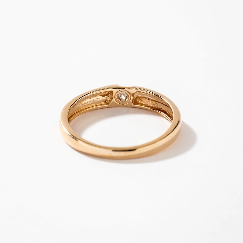 Ladies Diamond Wedding Band 10K Yellow Gold (0.03 ct tw)