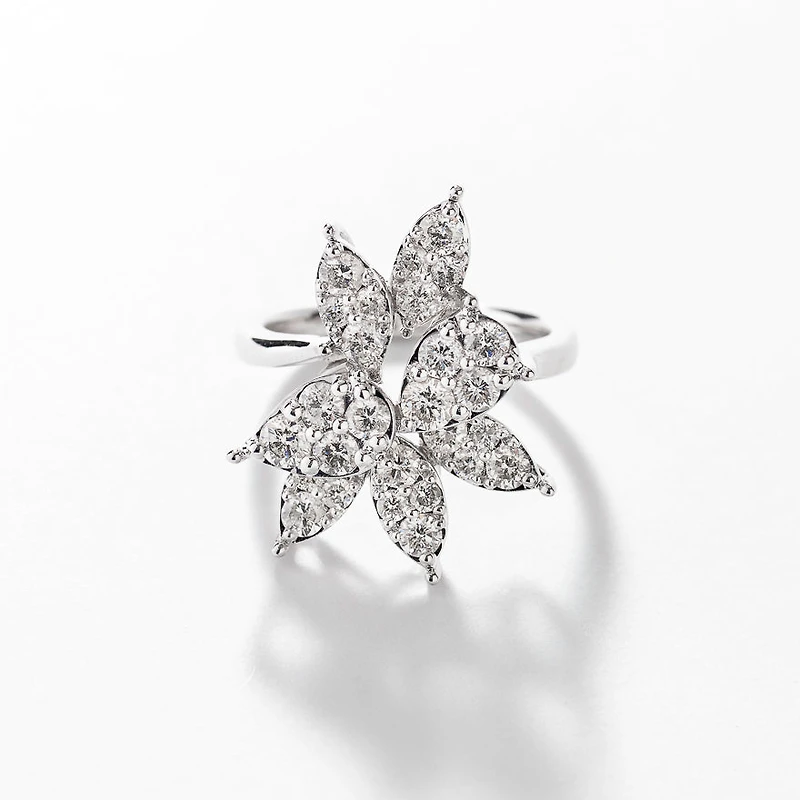 Diamond Dinner Ring 10K White Gold (1.50 ct tw)