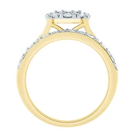 Diamond Cluster Ring 10K Yellow Gold (2.00 ct tw)