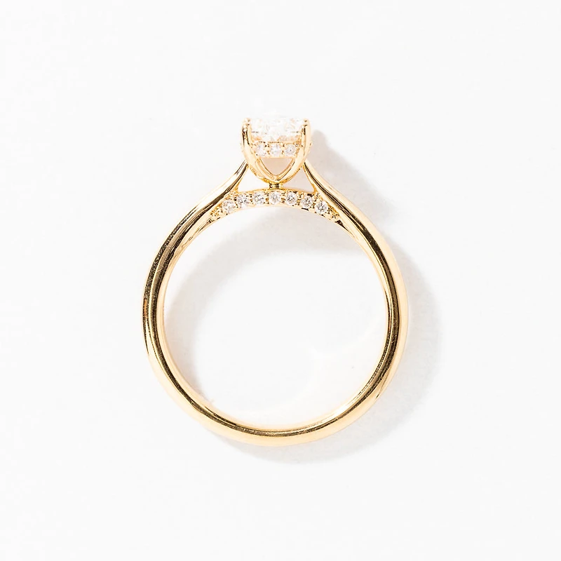 Oval Diamond Engagement Ring 14K Yellow Gold (1.03 ct tw)