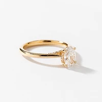 Oval Diamond Engagement Ring 14K Yellow Gold (1.03 ct tw)