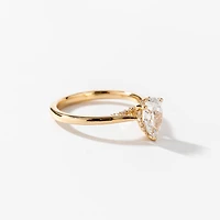 Pear Shaped Diamond Engagement Ring 14K Yellow Gold (1.03 ct tw)
