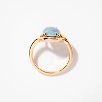 Triplet Opal Ring 10K Yellow Gold
