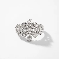 Diamond Cluster Ring 10K White Gold (0.50 ct tw)