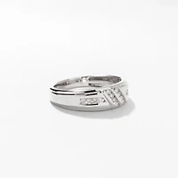 Men’s Diamond Wedding Band 10K White Gold (0.24 ct tw)
