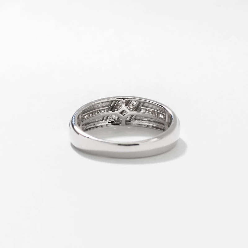 Men’s Diamond Wedding Band 10K White Gold (0.24 ct tw)