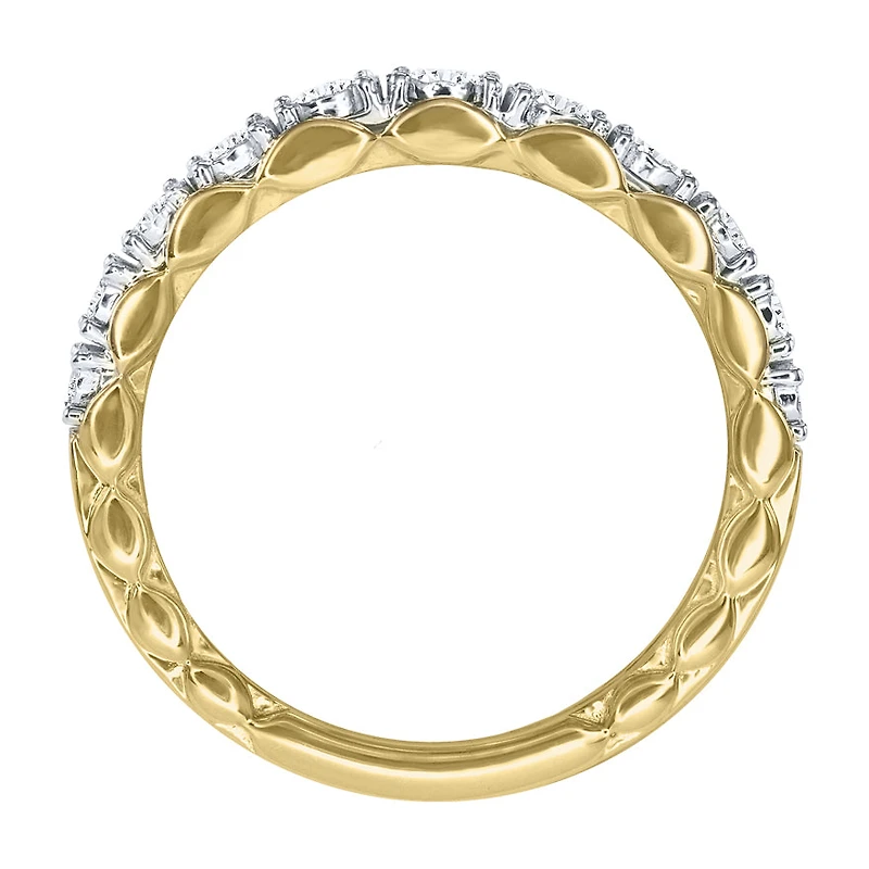 Diamond Anniversary Band 10K Yellow and White Gold (0.40 ct tw)