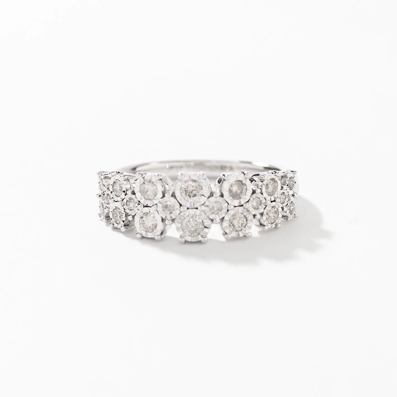 Diamond Anniversary Ring 10K White Gold (0.40 ct tw)