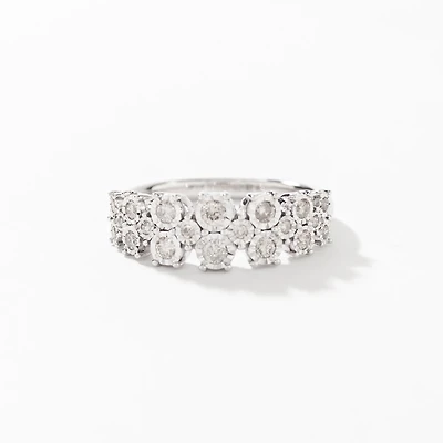 Diamond Anniversary Ring 10K White Gold (0.40 ct tw)