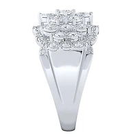 - Majestic Diamond Cluster Ring 10K White Gold (1.00 ct tw)