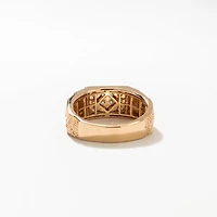 Men’s Woven Pattern Diamond Ring 10K Yellow Gold (0.50 ct tw)