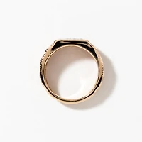 Men’s Woven Pattern Diamond Ring 10K Yellow Gold (0.50 ct tw)