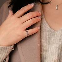 Low Dome Comfort Fit Wedding Band 10K White Gold (3MM)