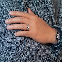 Low Dome Comfort Fit Wedding Band 14K White Gold (6MM)